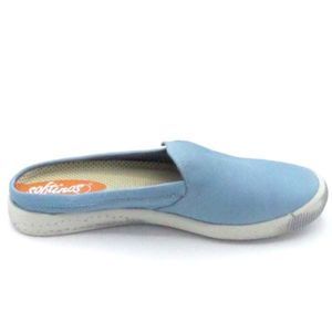 Softinos by FLY London Washed Leather Mules IMO Pastel Blue - Medium